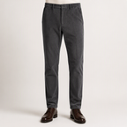 Rex | Mens Corduroy Straight Leg Casual Everyday Trousers, Dark Grey 2