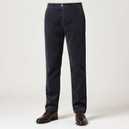 Rex | Mens Corduroy Straight Leg Casual Everyday Trousers, Dark Grey