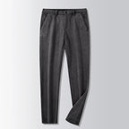 Rex | Mens Corduroy Straight Leg Trousers - Dark Grey
