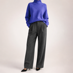 Rhea | Womens Turtleneck Knitted Jumper, Blue