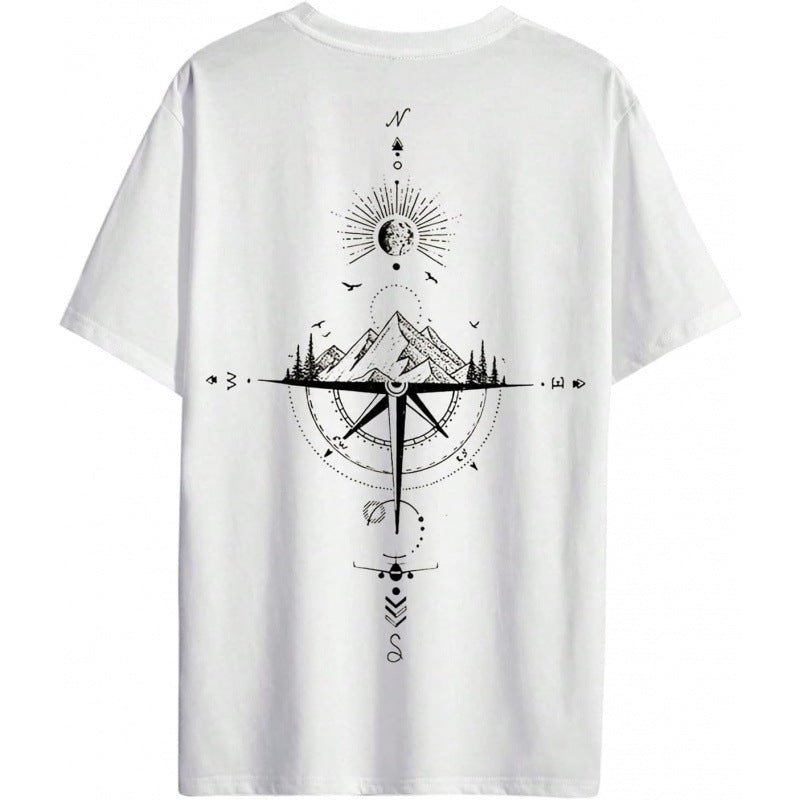 Rick | Mens Graphic T Shirt Drop Shoulder Print Casual Short Sleeve Tee