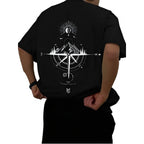 Rick | Mens Graphic T Shirt Drop Shoulder Print Casual Short Sleeve Tee
