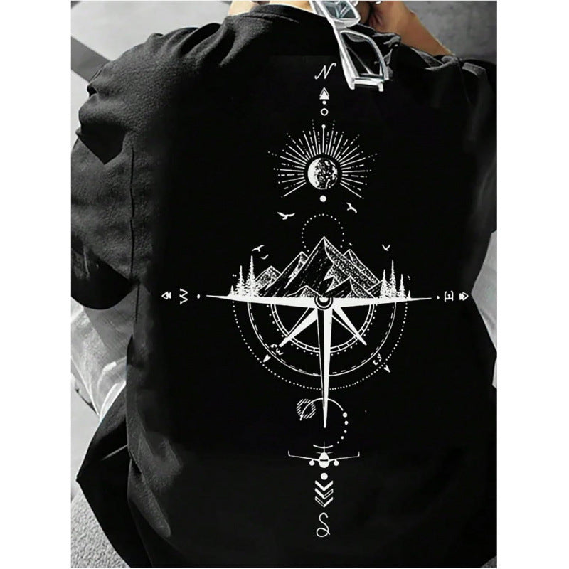 Rick | Mens Graphic T Shirt Drop Shoulder Print Casual Short Sleeve Tee