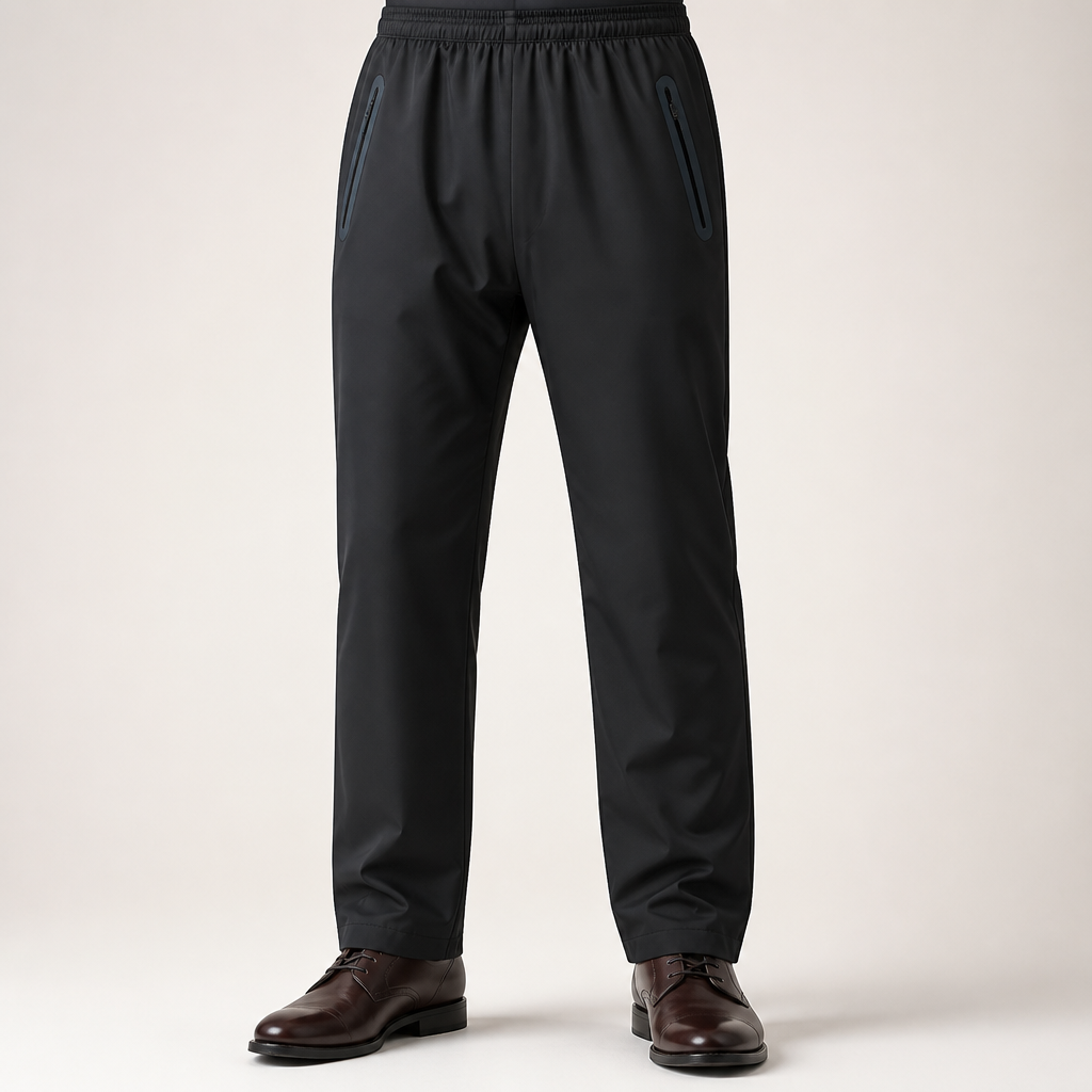 Ricky | Mens Waterproof Windproof Outdoor Hiking Rain Pants, Black
