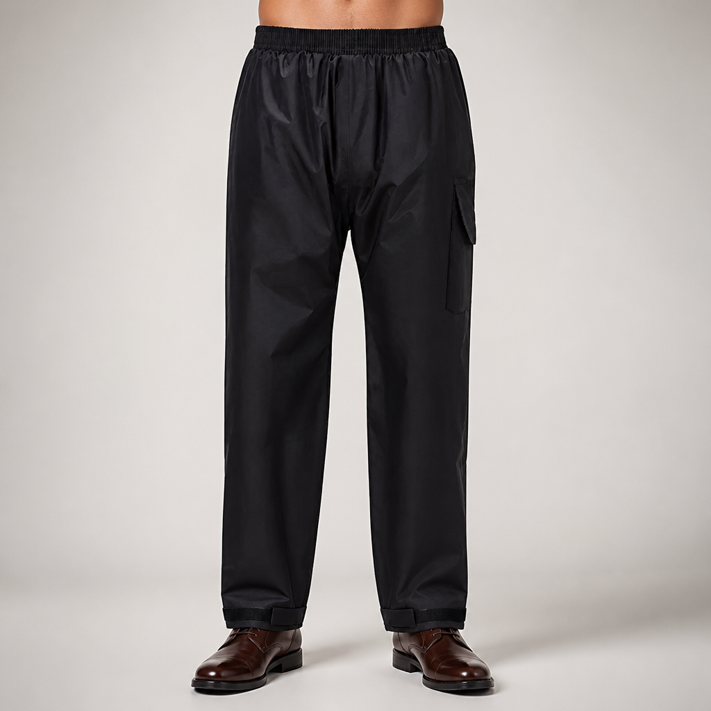 Ricky | Mens Waterproof Windproof Outdoor Hiking Rain Pants, Black 4