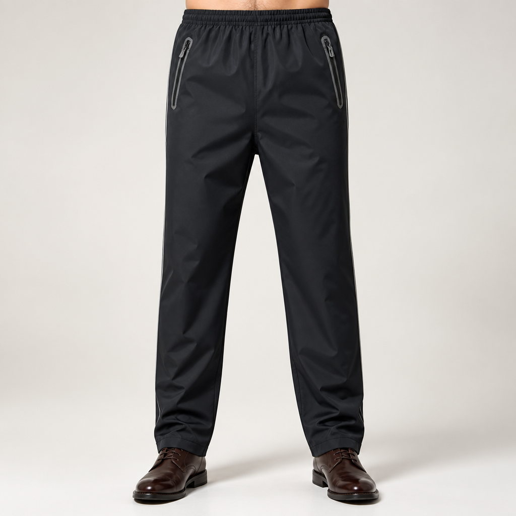 Ricky | Mens Waterproof Windproof Outdoor Hiking Rain Pants, Black 5