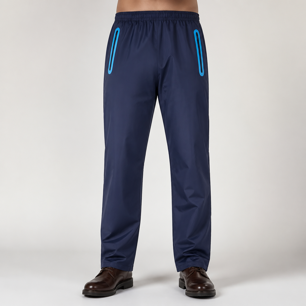Ricky | Mens Waterproof Windproof Outdoor Hiking Rain Pants, Navy Blue