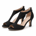 Rita | Womens Open Toe Stiletto High Heels Side Zip Sandals