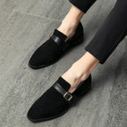 Robert | Mens Leather Pointed Toe Smart Business Formal Brogue Dress Shoes