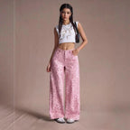Rochelle | Womens High Waisted Wide Leg Casual Pants