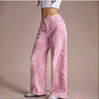 Rochelle | Womens High Waisted Wide Leg Casual Pants