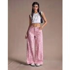 Rochelle | Womens High Waisted Wide Leg Casual Pants