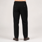 Roland | Mens Corduroy Trousers Business Casual Slim Straight Trousers, Black