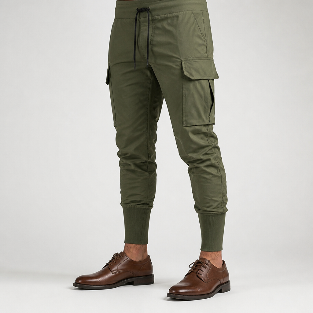 Ronald | Mens Cargo Work Multi Pocket Quick Dry Sports Pants, Army Green