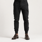 Ronald | Mens Cargo Work Multi Pocket Quick Dry Sports Pants, Black