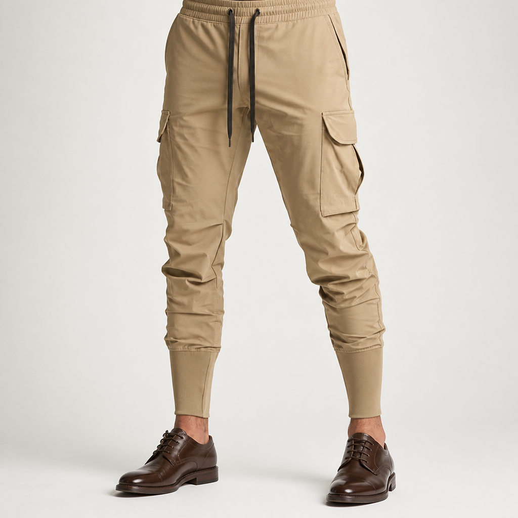 Ronald | Mens Cargo Work Multi Pocket Quick Dry Sports Pants, Khaki