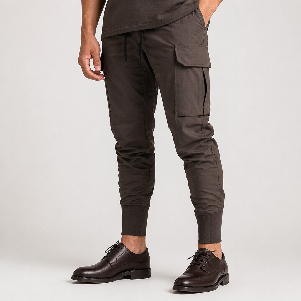 Ronald | Mens Cargo Work Multi Pocket Quick Dry Sports Pants, Brown