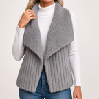 Rosa | Womens Fleece Sleeveless Vest Winter Autumn Gilet Jacket, Grey