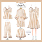 Rosalie | Womens Ice Silk Satin Pyjamas - Champagne