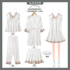 Rosalie | Womens Ice Silk Satin Pyjamas - White