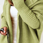 Rosalind | Womens Hooded Knitted Jumper Bat Sleeve Loose Patchwork - 8