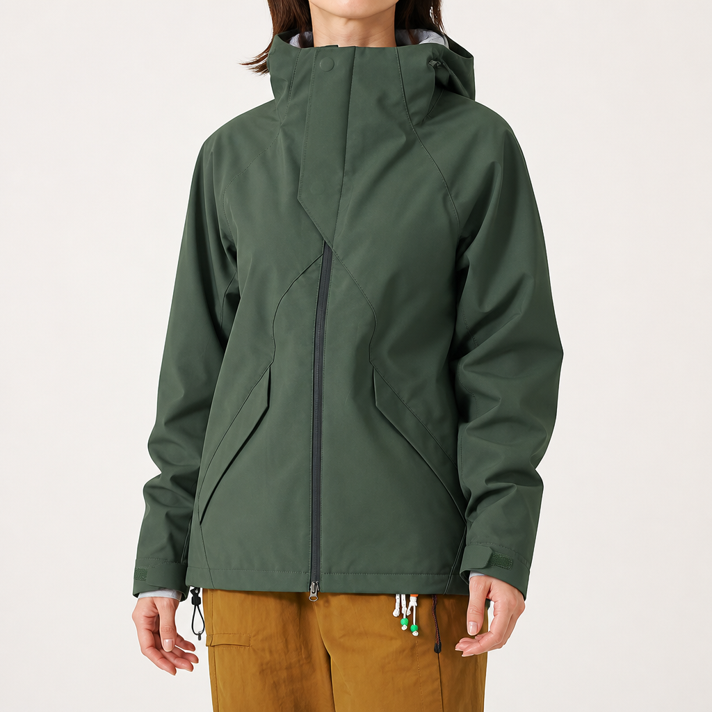 Rose | Womens Water Resistant Lightweight Softshell Jacket, Army Green 2