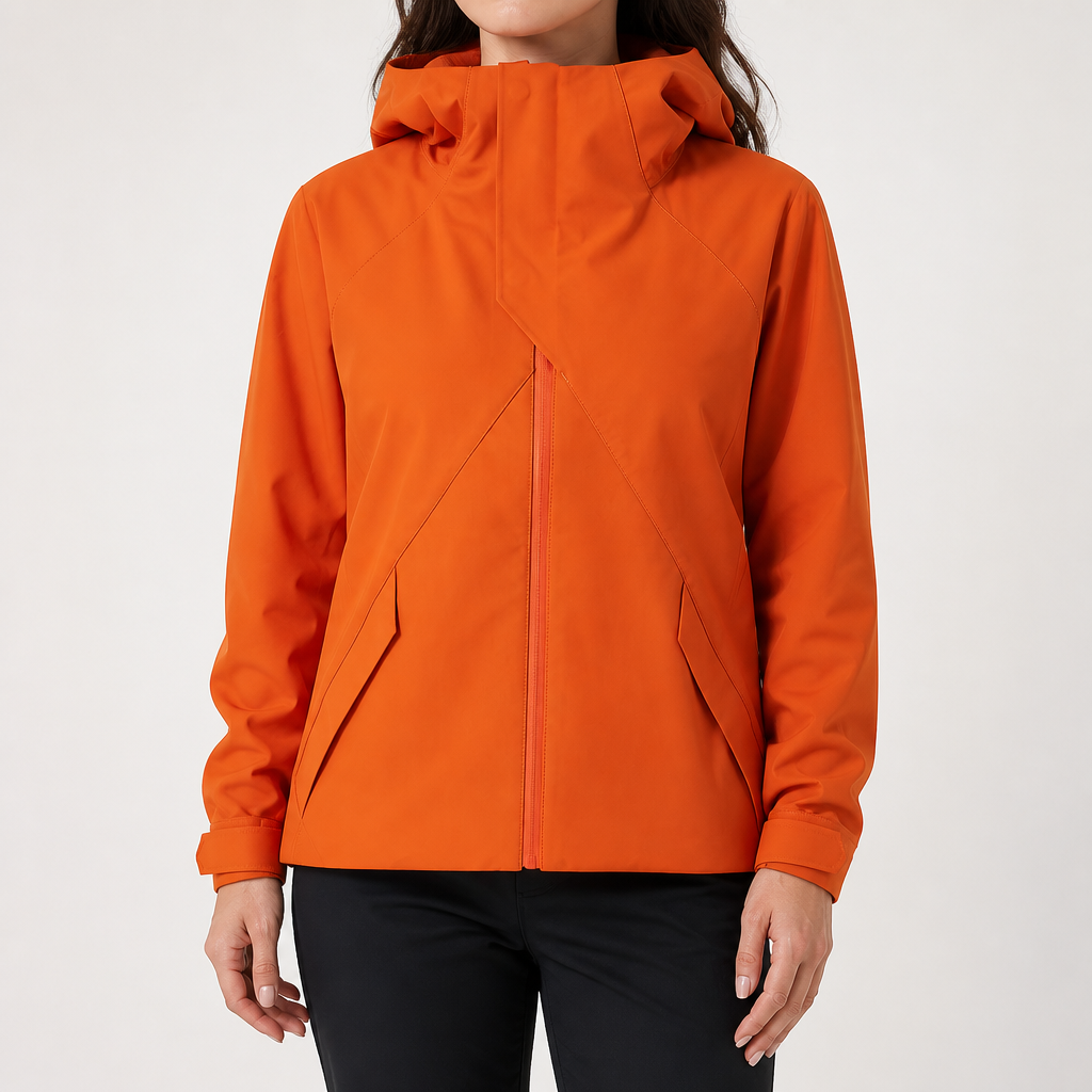 Rose | Womens Water Resistant Lightweight Softshell Jacket, Orange 2