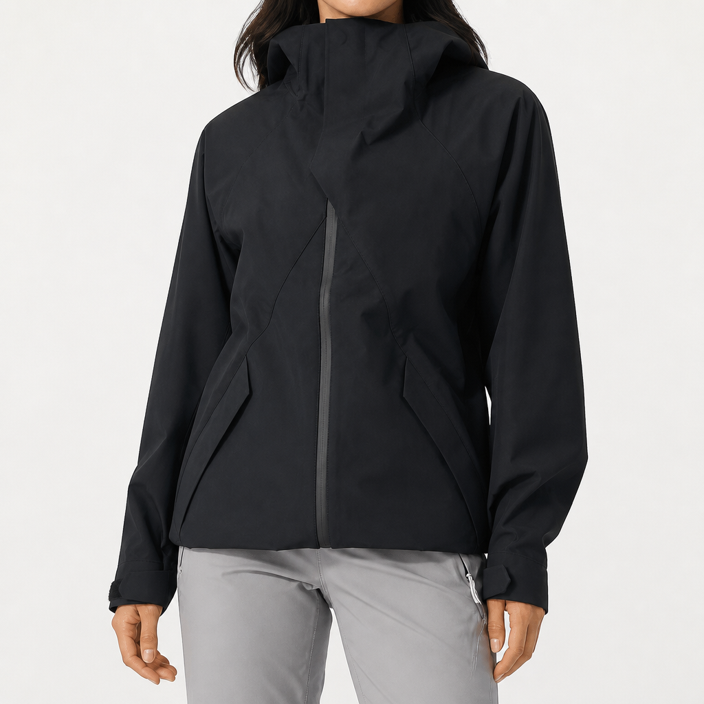 Rose | Womens Water Resistant Lightweight Softshell Jacket, Black 2