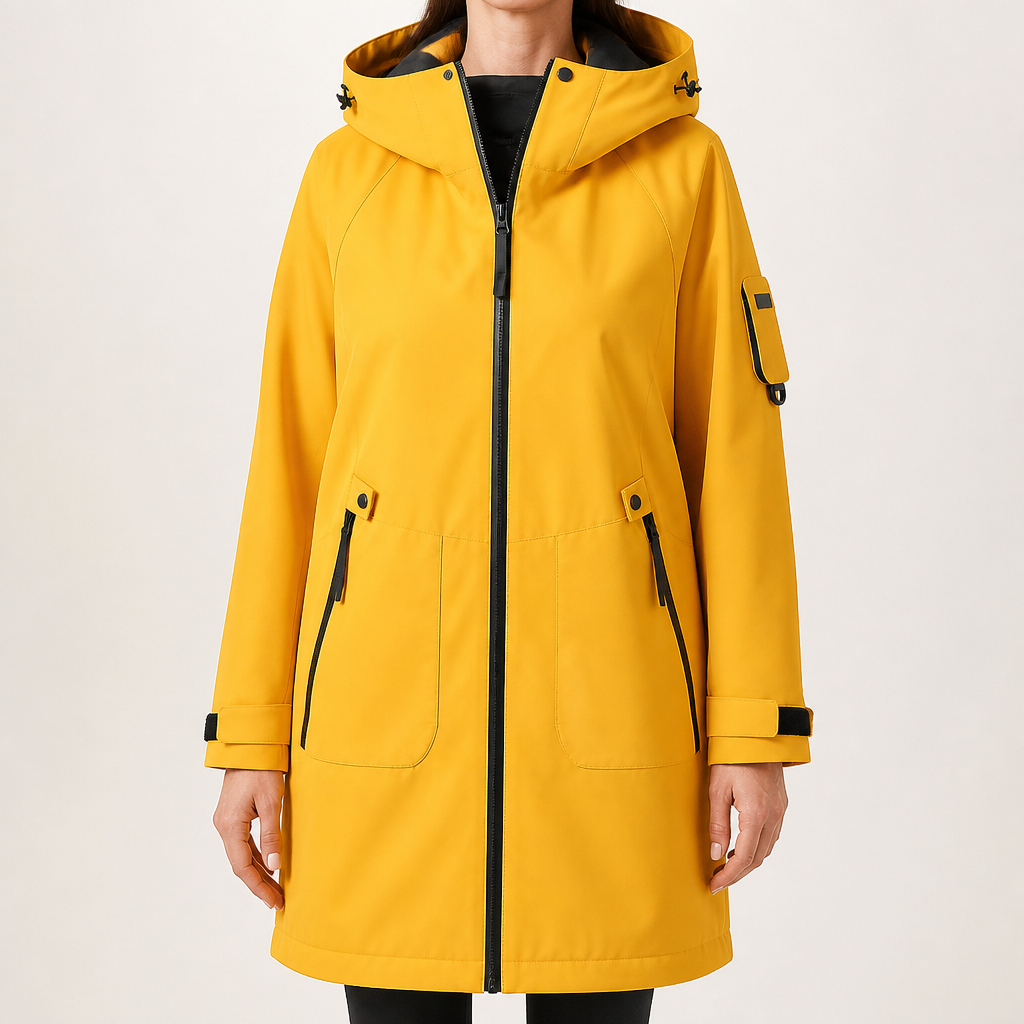 Rosemary | Womens Waterproof Windproof Hooded Outdoor Rain Jacket, Design 4