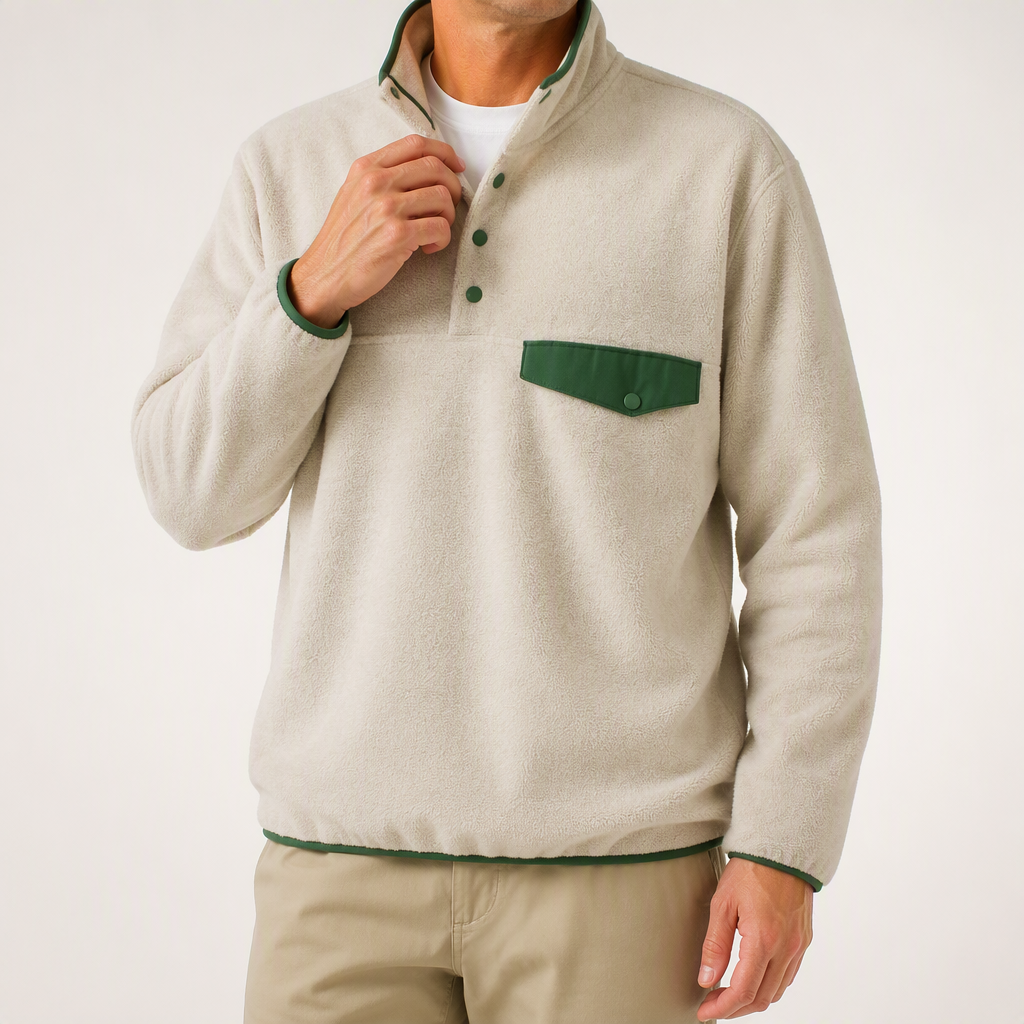 Ross | Mens Color Block Lightweight Casual Fall Coat Jacket, Green