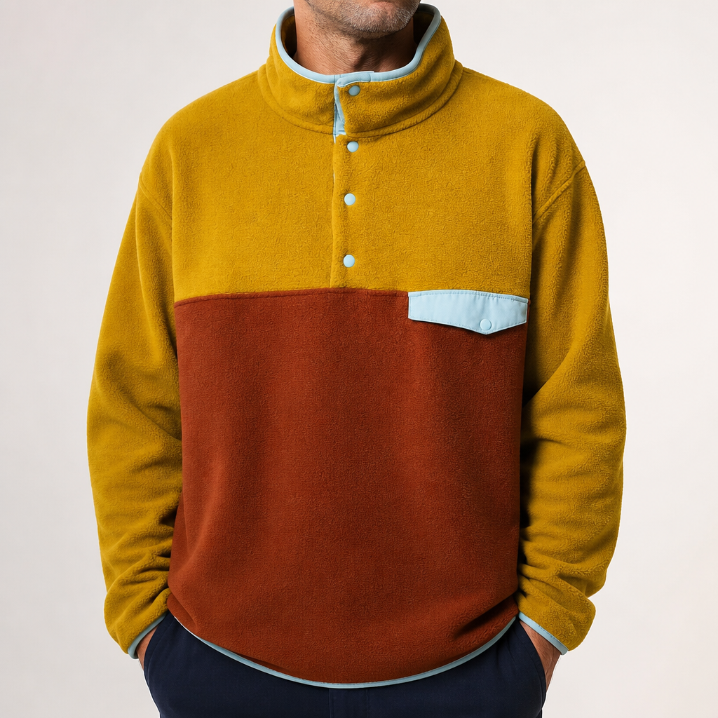 Ross | Mens Color Block Lightweight Casual Fall Coat Jacket, Design 1
