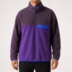 Ross | Mens Color Block Lightweight Casual Fall Coat Jacket, Blue Purple