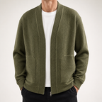 Rourke | Mens Jacket Zip Up Casual Lightweight Autumn Jacket, Army Green