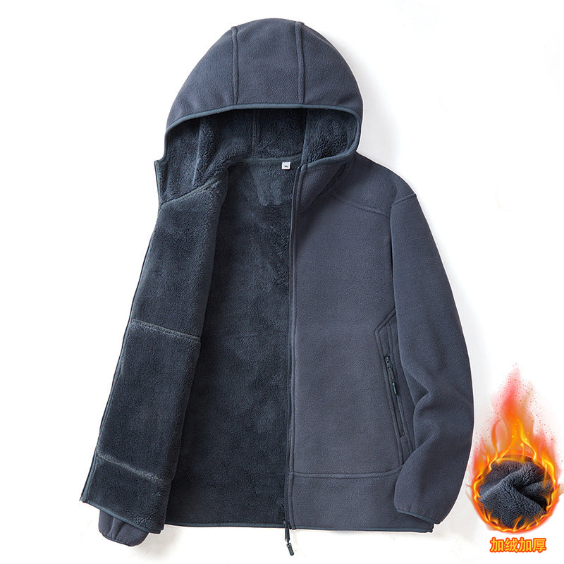 Rowan | Mens Thick Fleece Hooded Coat Warm Polar - 6