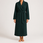 Rowan | Womens Dressing Gown Cotton Waffle Bathrobe Robe, Design 1