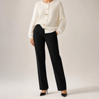 Rowan | Womens Jumper Knitted Loose Warm Winter Sweater, White
