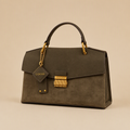 Rowena | Womens Shoulder Bag Crossbody Pebbled Lock Handbag, Brown