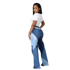 Roxie | Womens High Waisted Stretch Flare Straight Wide Leg Pants