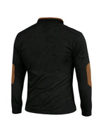 Rupert | Mens Stand Collar Colour Block Polo Long Sleeve Top - 5