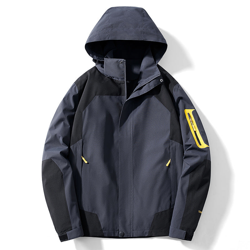 Rupert | Waterproof Hooded Windbreaker Jacket, Mens Dark Grey