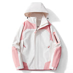 Rupert | Waterproof Hooded Windbreaker Jacket, Womens Pink White