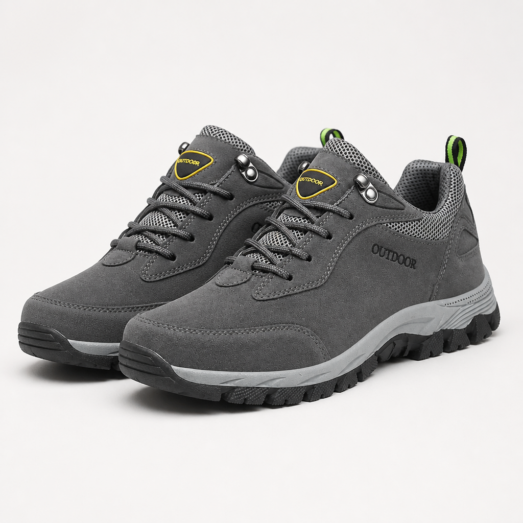 Rylee | Womens Wide Fit Walking Hiking Shoes, Dark Grey