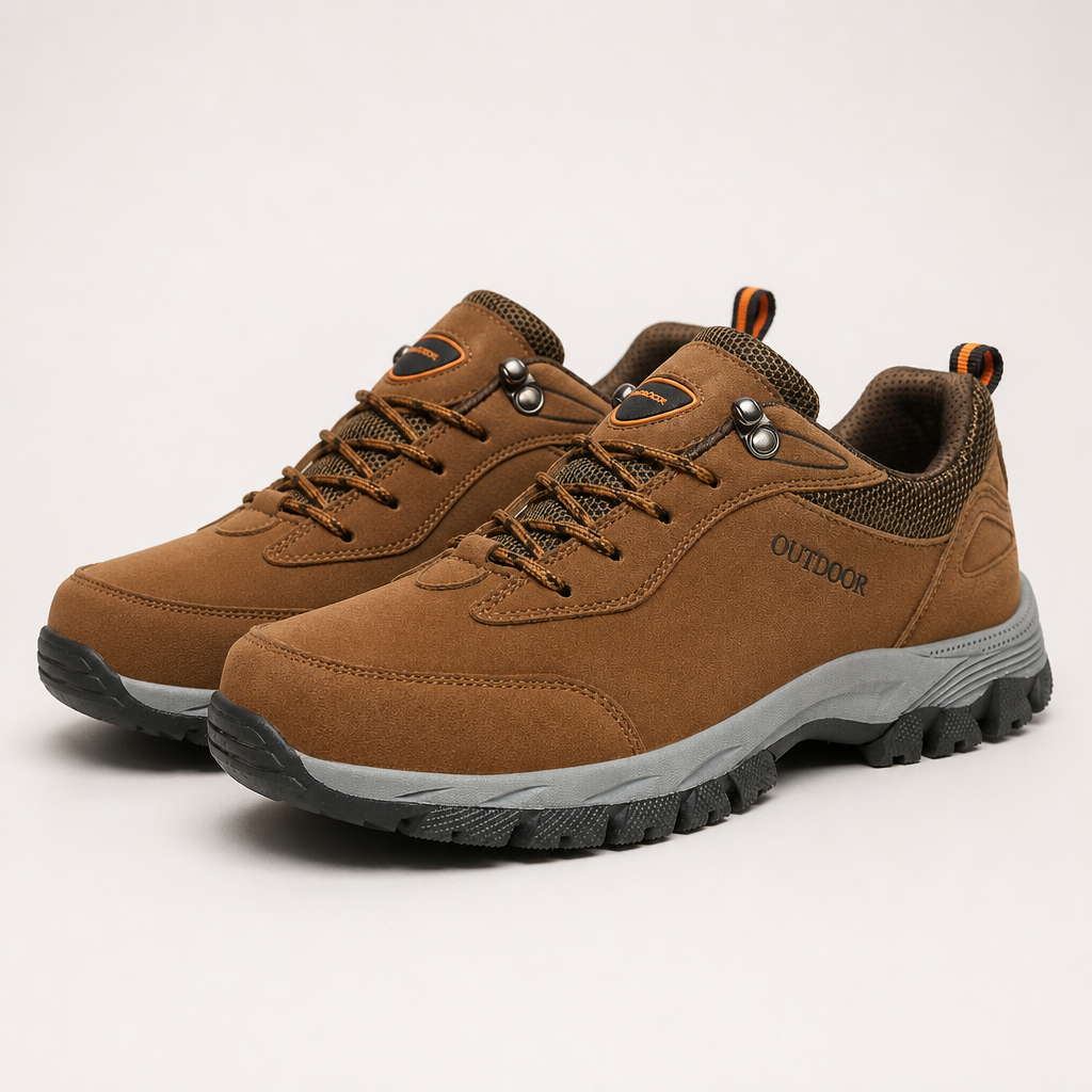 Rylee | Womens Wide Fit Walking Hiking Shoes, Brown