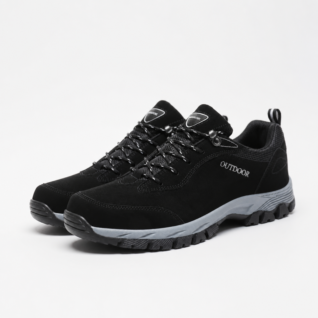 Rylee | Womens Wide Fit Walking Hiking Shoes, Black