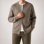 Sabian | Mens Knitted Jumper Soft Loose Casual Sweater, Brown