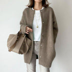 Sabian | Mens Knitted Jumper Soft Loose Casual Sweater - Brown