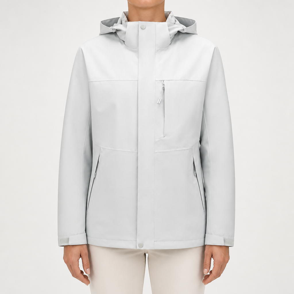 Sabina | Womens Waterproof Hooded 3-in-1 Jacket, Shadow Grey