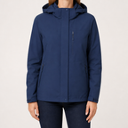 Sabina | Womens Waterproof Hooded 3-in-1 Jacket, Navy Blue