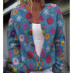 Sabrina | Womens Digital Printed Cardigan Sweatshirt Jacket Spring Autumn - 8