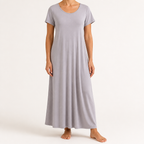 Sally | Womens Mulberry Silk Cami Slip Dress, Silver Grey